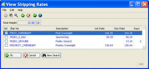 Screen shot FedEx UPS